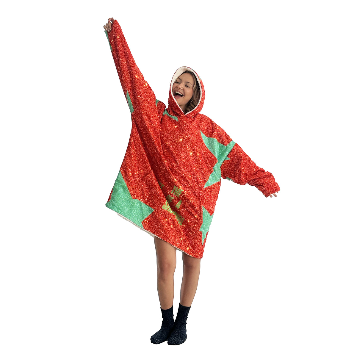 Stars Orange PW25 Hoodie Blanket