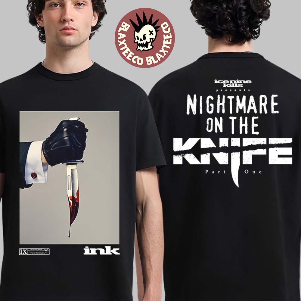 Ice Nine Kills X Scream 7 Nightmare On The Knife Part One Merch Psycho’s Only Two Sided T-Shirt