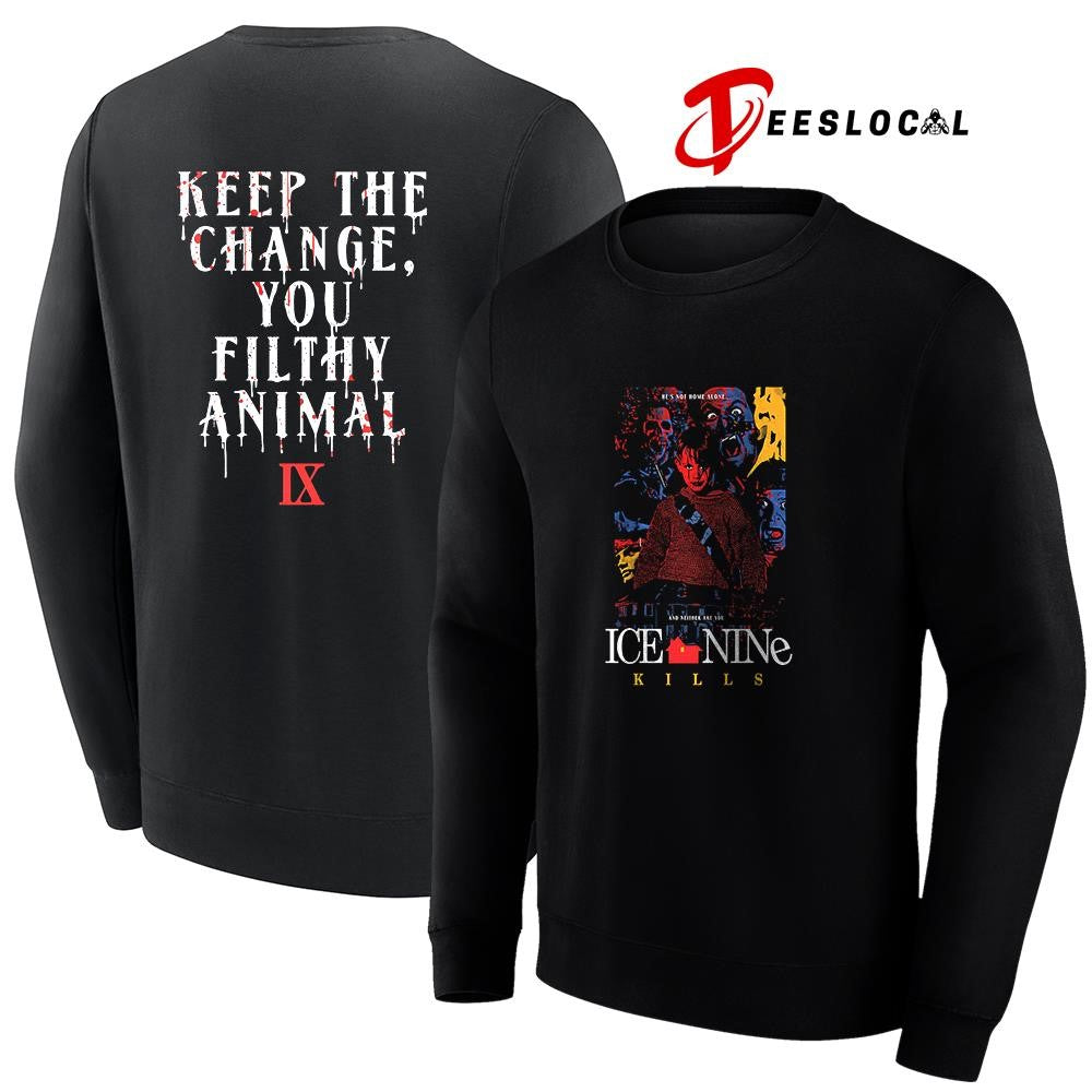 Ice Nine Kills x Home Alone keep the change you filthy animal graphic shirt