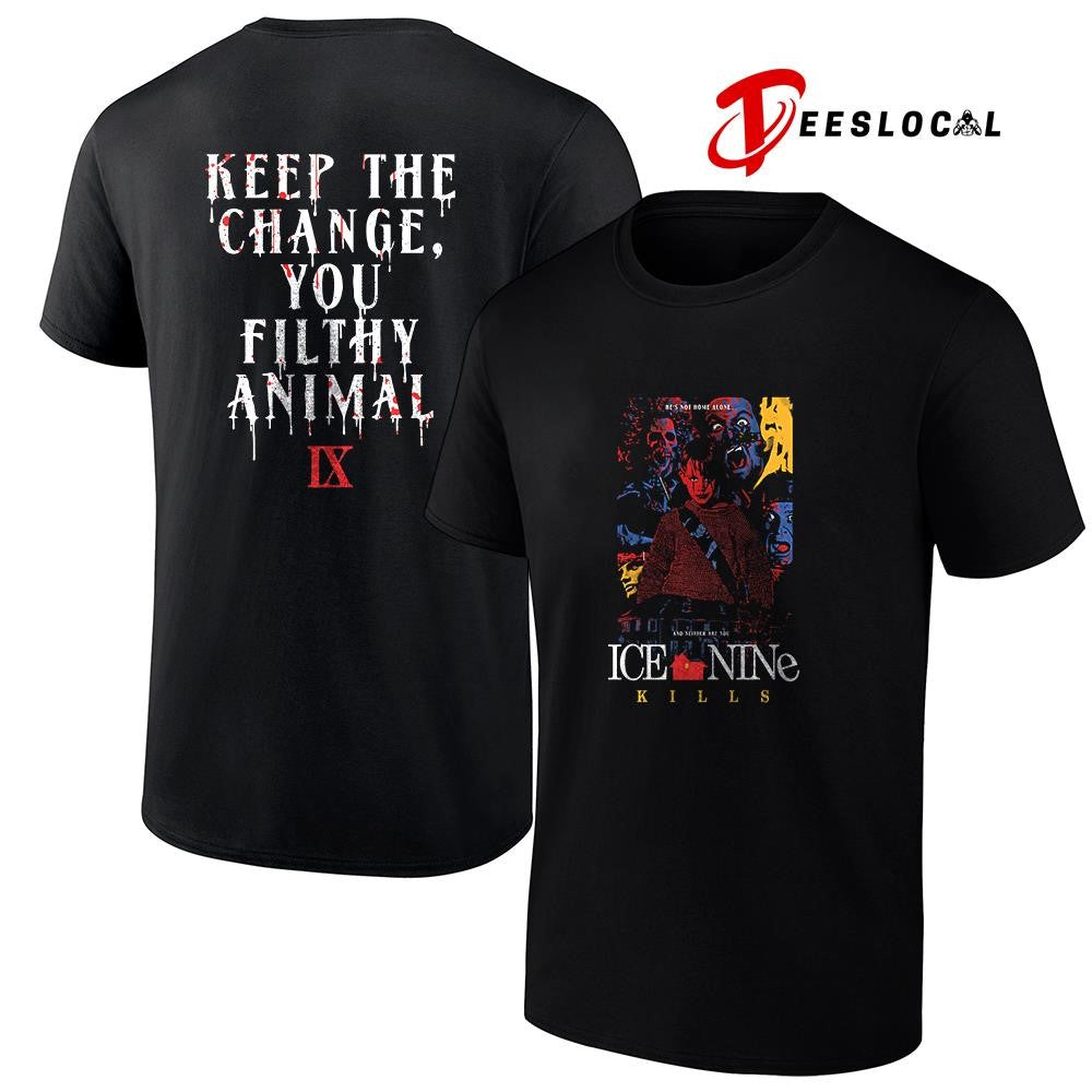 Ice Nine Kills x Home Alone keep the change you filthy animal graphic shirt