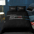 If Coding Headphones Focus Bedding Set (Duvet Cover & Pillow Shams)