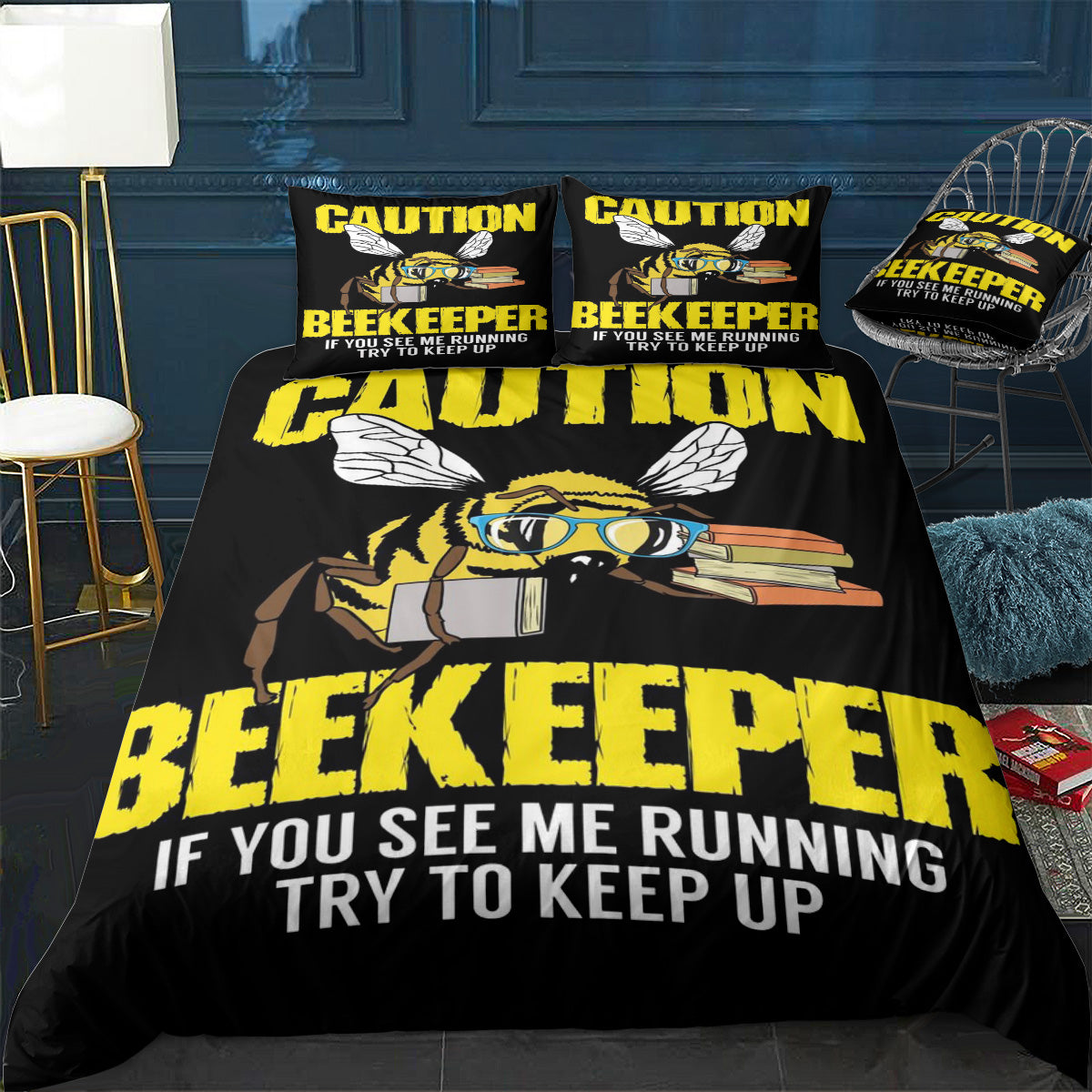 If You See Me Running Try Bedding Set (Duvet Cover & Pillow Shams)