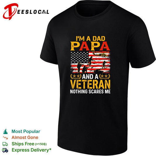 I’m A Dad Papa And A Veteran Nothing Scares Me vintage shirt