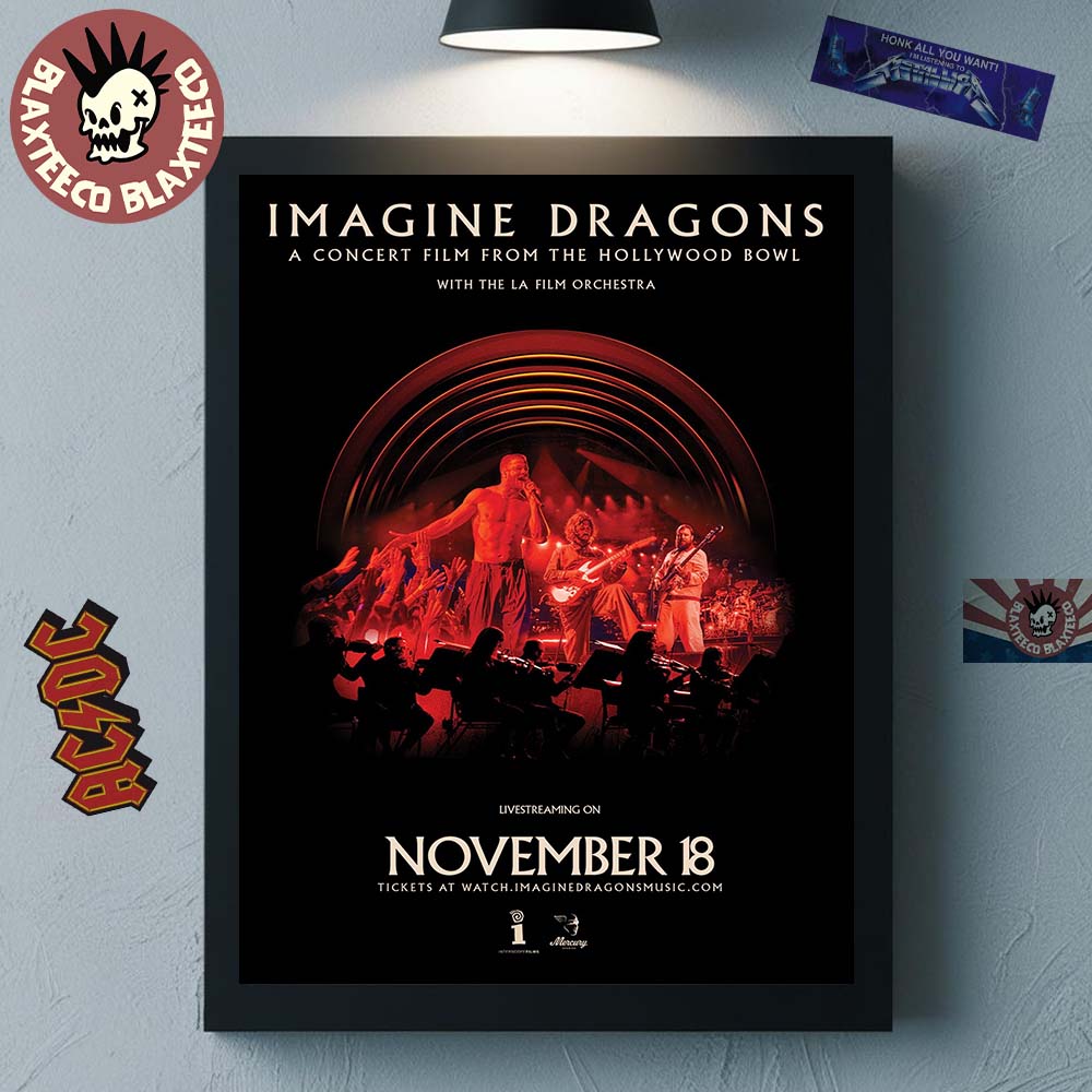 Imagine Dragons A Concert Film From The Hollywood Bowl With The LA Film Orchestra On November 18 2025 Home Decor Poster Canvas