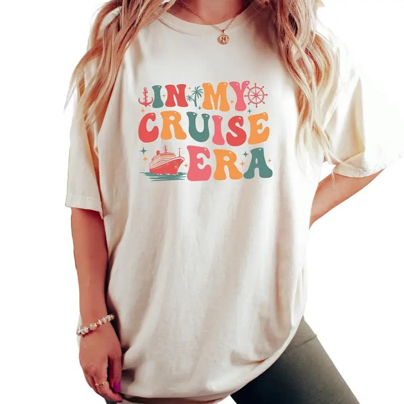 My Cruise Era Shirt Funny Vacation Family Cruise Cruise Travel Cruise Trip Fabric Womenswear T-Shirts