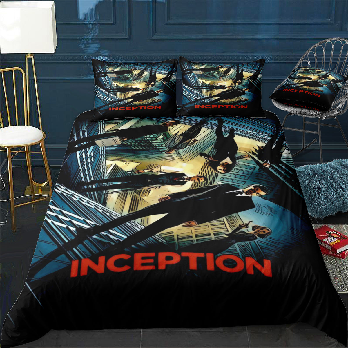 Inception Movie Poster Bedding Set (Duvet Cover & Pillow Shams)