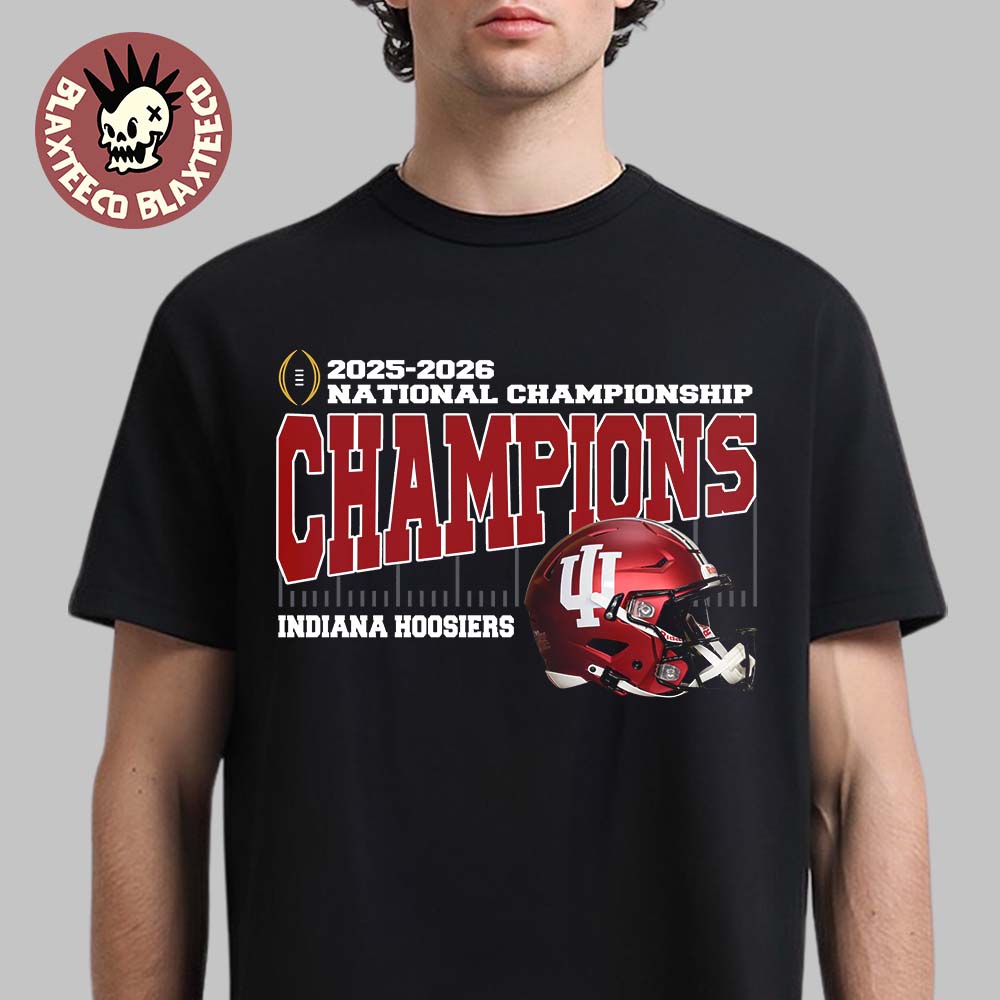 Indiana Hoosiers 2025 2026 College Football Playoff National Championship Champions Helmet T-Shirt