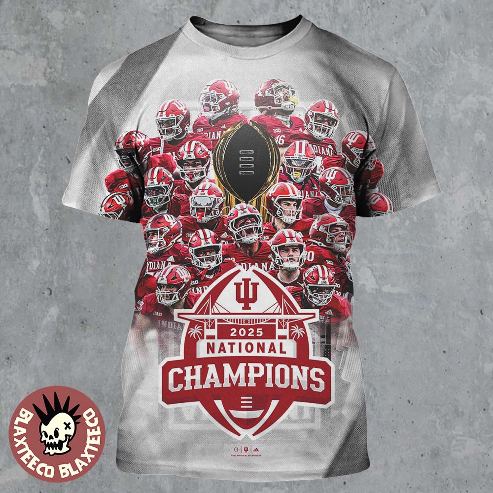 Indiana Hoosiers 2025 National Champions For The First Time All Over Print Shirt