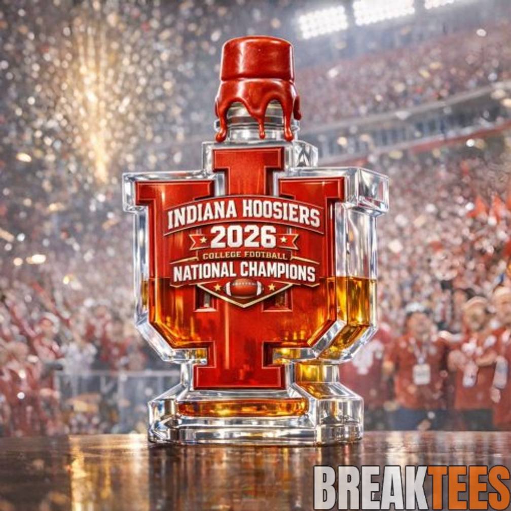 Indiana Hoosiers 2026 College Football National Champions Whiskey Bottle