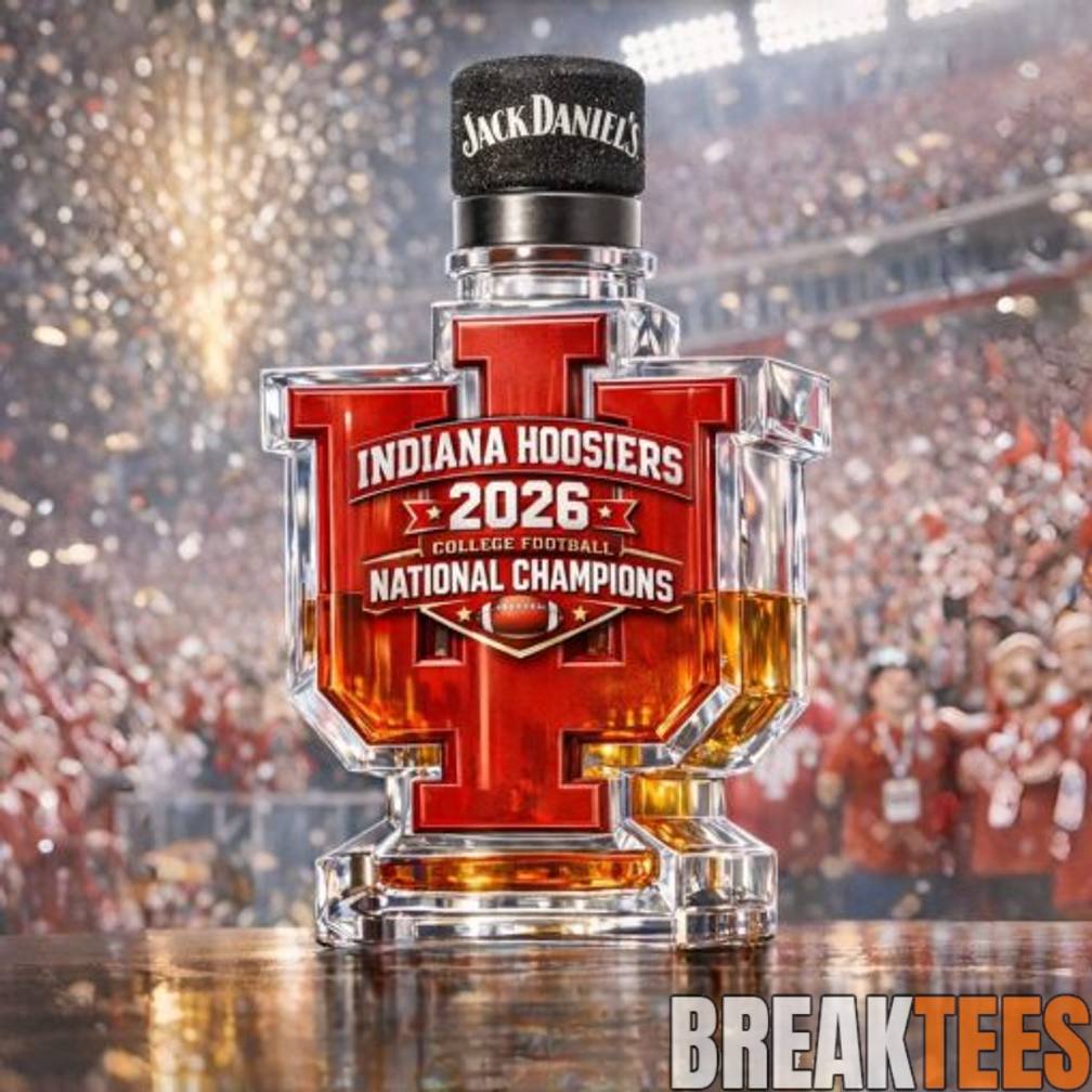 Indiana Hoosiers 2026 College Football National Champions Whiskey Bottle