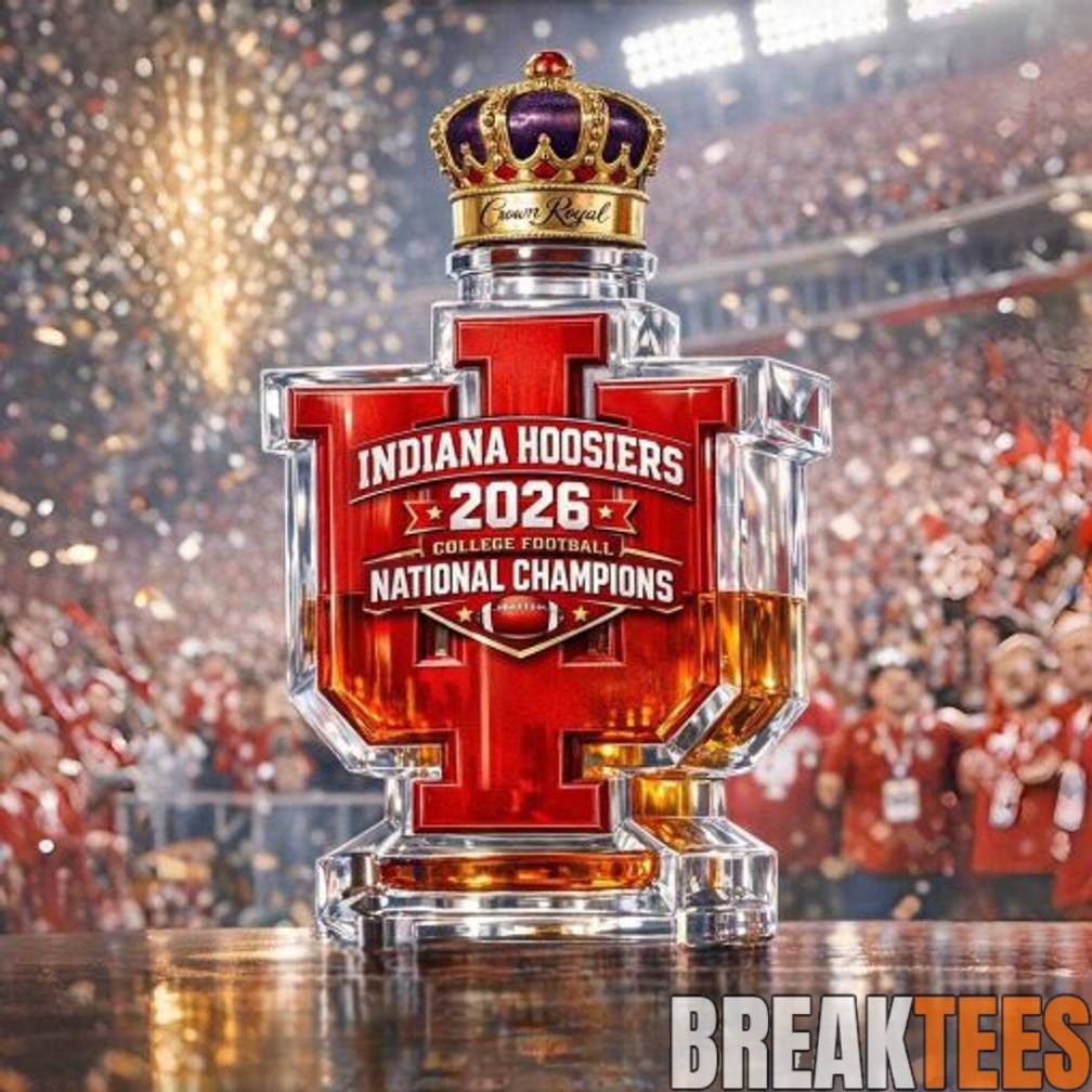 Indiana Hoosiers 2026 College Football National Champions Whiskey Bottle