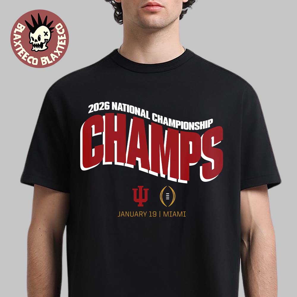 Indiana Hoosiers 2026 National Championship Champions In Miami On January 19 2026 Champs Logo T-Shirt