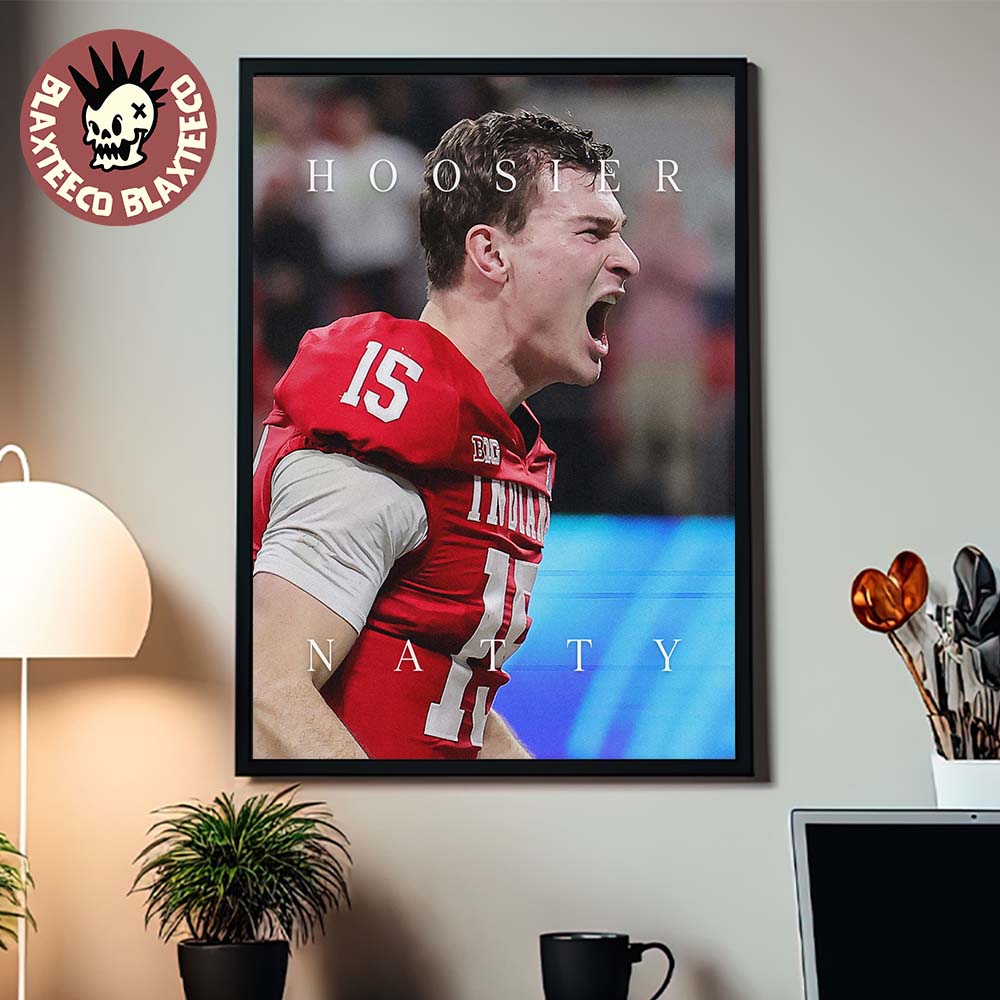 Indiana Hoosiers CFP 2026 National Champions Adidas Tribute Hoosier Natty Poster Canvas