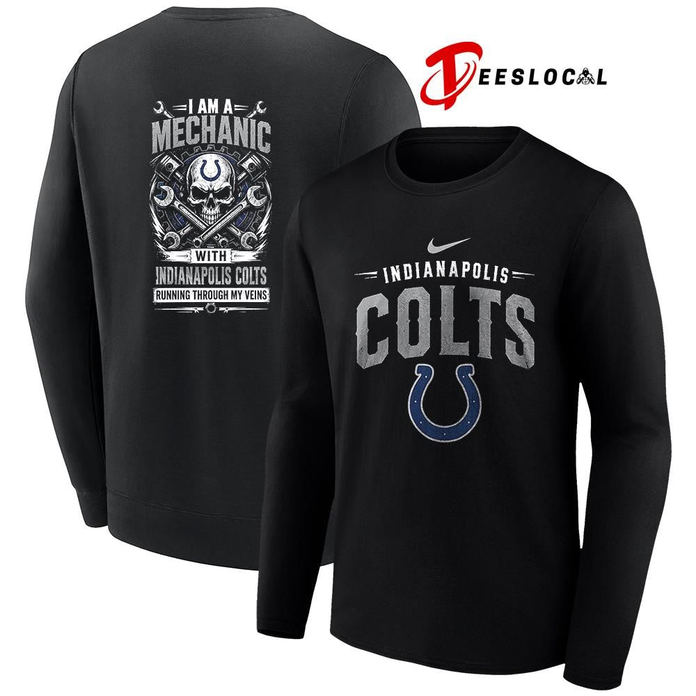 IndianapolisColtsIamamechanicrunningthroughmyveinsskeletonshirt