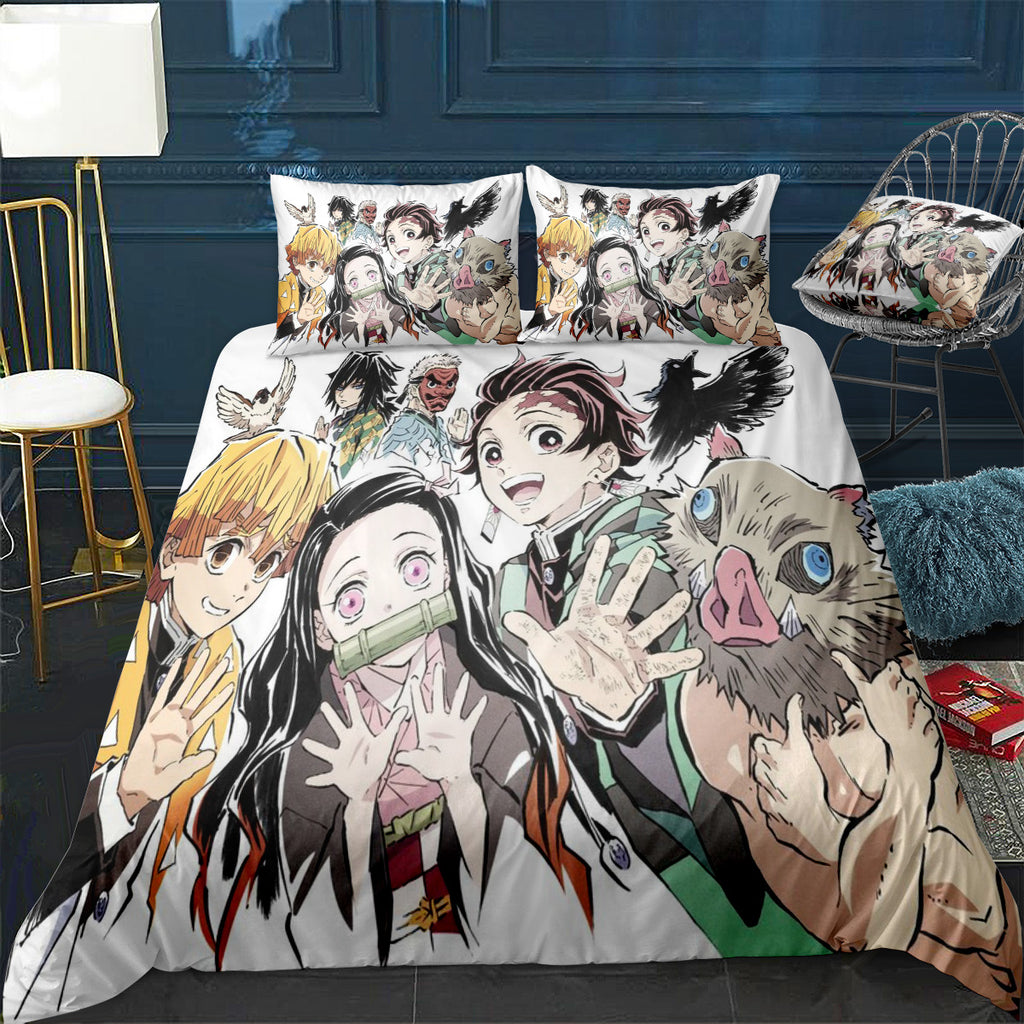 Inosuke Hashibira Tanjirou Bedding Set (Duvet Cover & Pillow Shams)