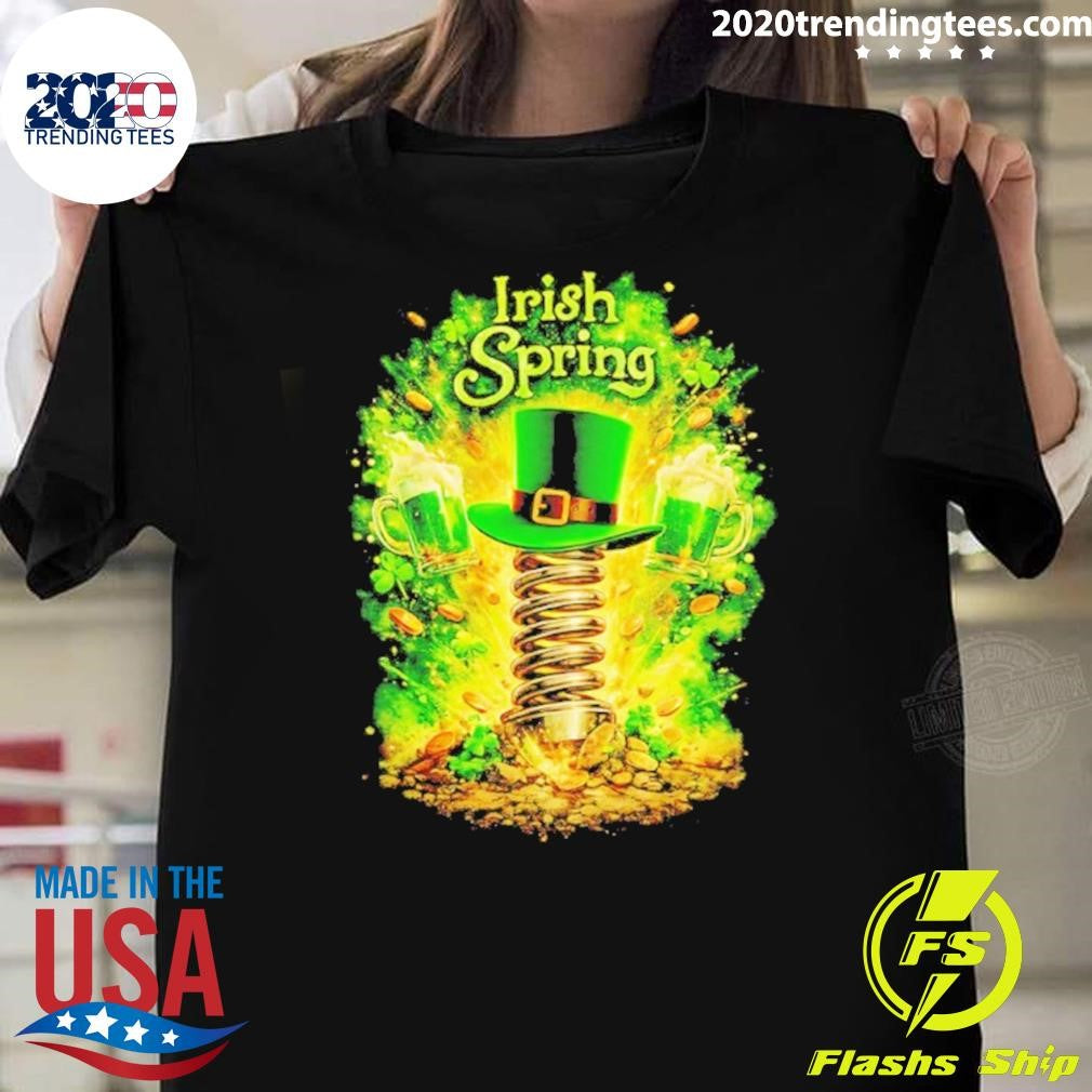 Irish Spring Leprechaun Hat And Gold Coin Graphic Shirt
