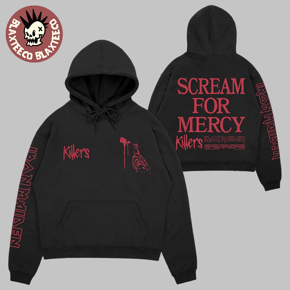 Iron Maiden The new Killers 45th Anniversary Merch Collection Scream For Mercy Hoodie