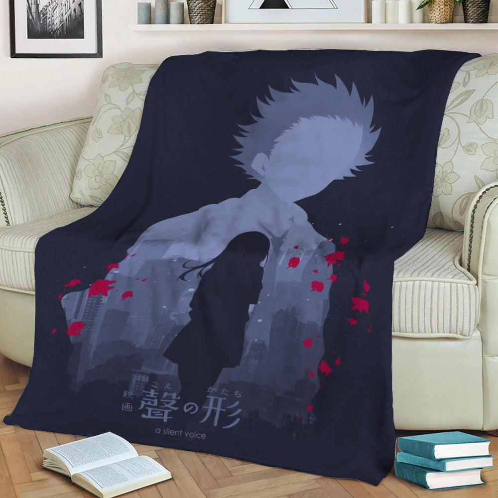Ishida x Nishimiya Fleece Throw Blanket