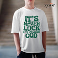 'S Never Luck 'S Always God Casual Crew Neck Short Sleeve Tops Perfect T-Shirts