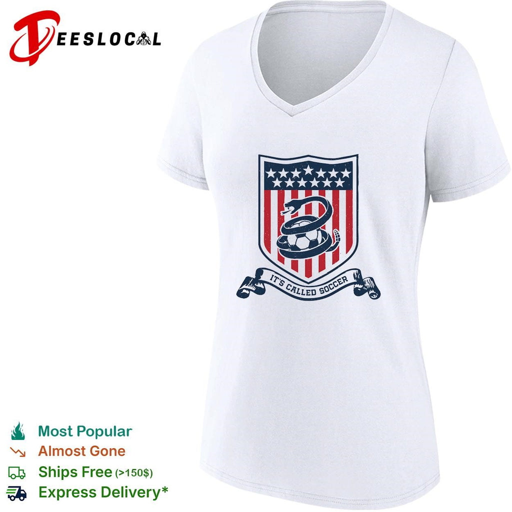 It’s called soccer snake wrapped around ball crest badge shirt