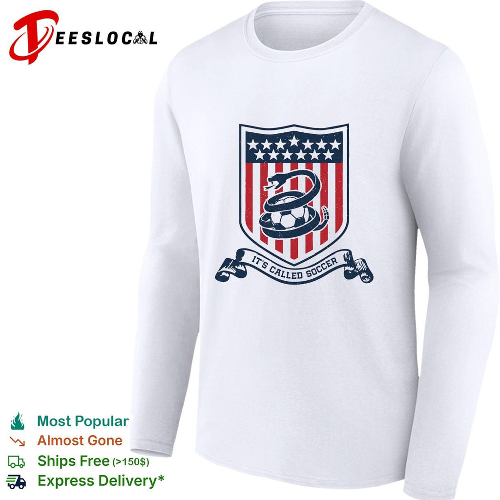 It’s called soccer snake wrapped around ball crest badge shirt
