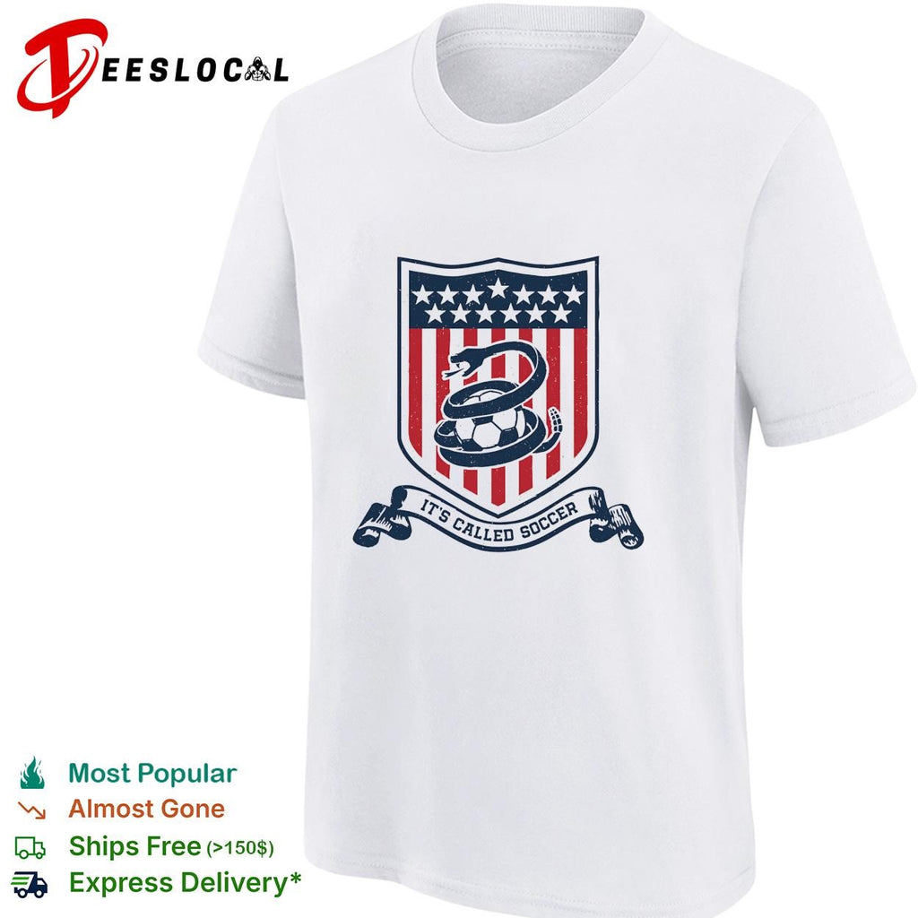 It’s called soccer snake wrapped around ball crest badge shirt