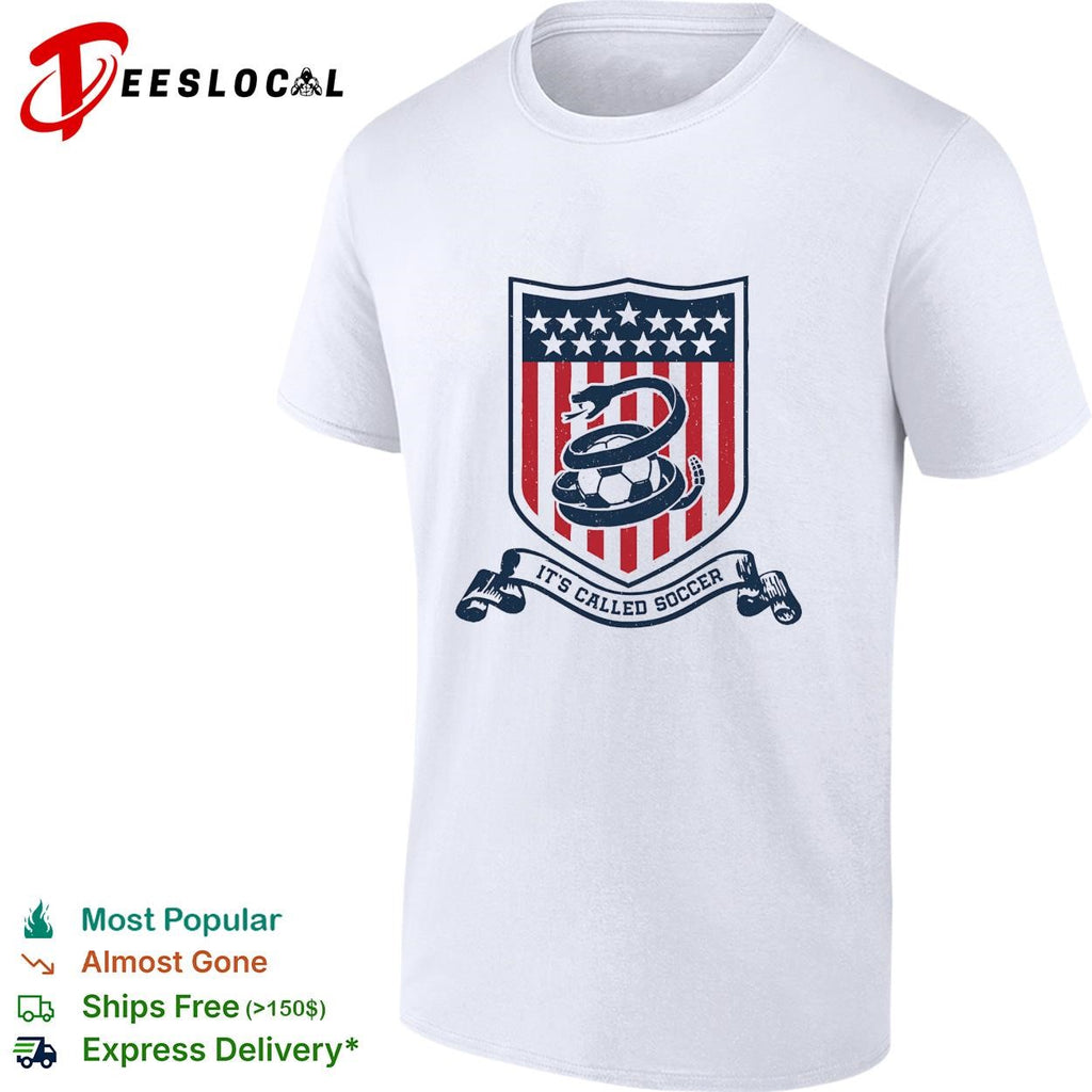 It’s called soccer snake wrapped around ball crest badge shirt