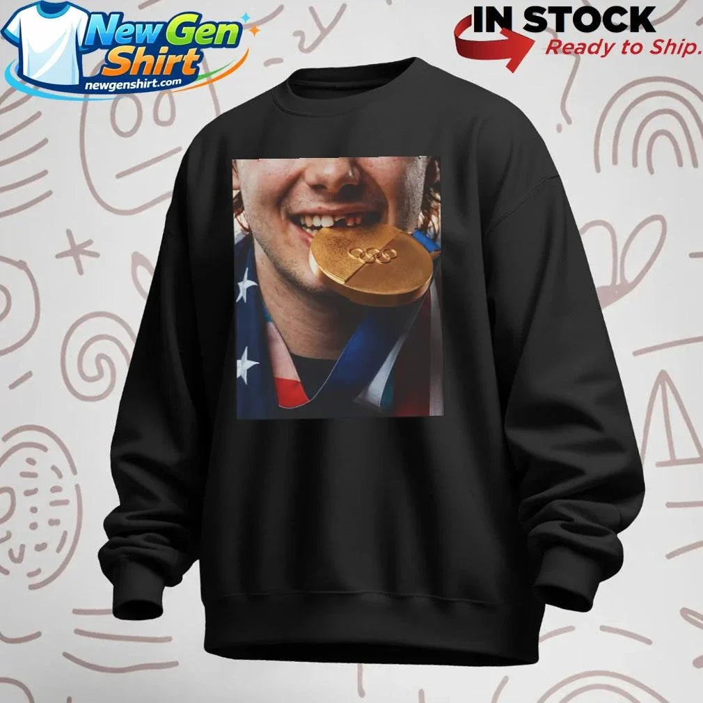 Jack Hughes Loses Tooth Gold Medal Shirt