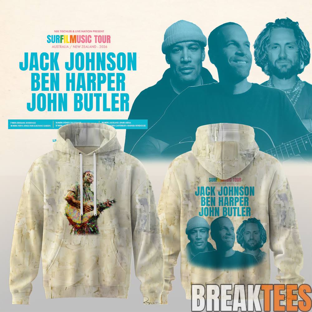 Jack Johnson SURFILMUSIC Tour 2026 Hoodie