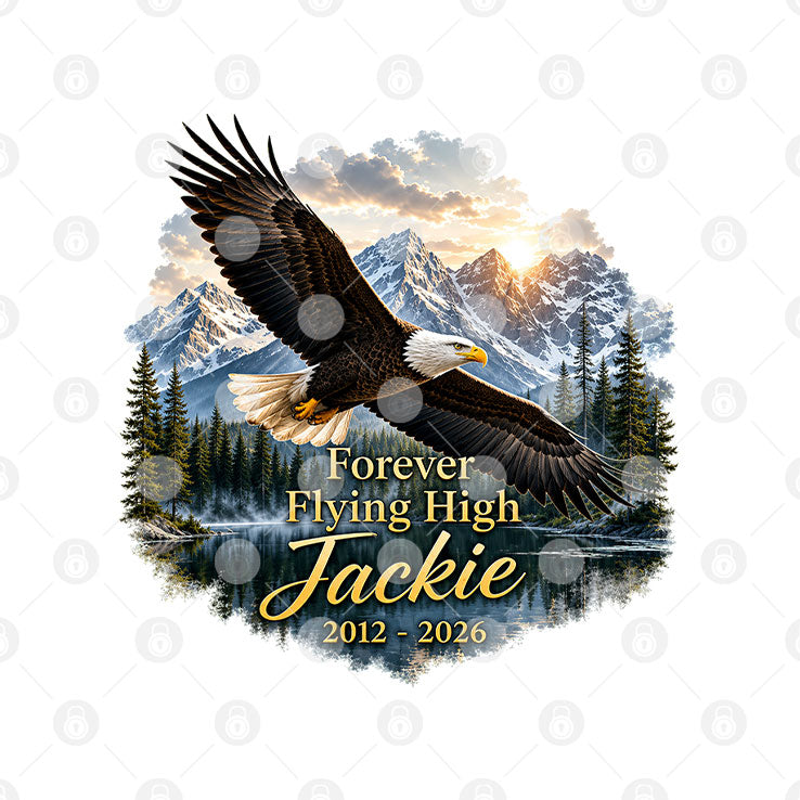 Jackie Bald Eagle Memorial Forever Flying High 2012 2026 T Shirt