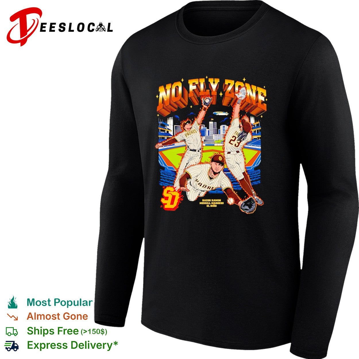 Jackson Merrill Fernando Tatis Jr No Fly Zone San Diego Padres Razor Ramon shirt