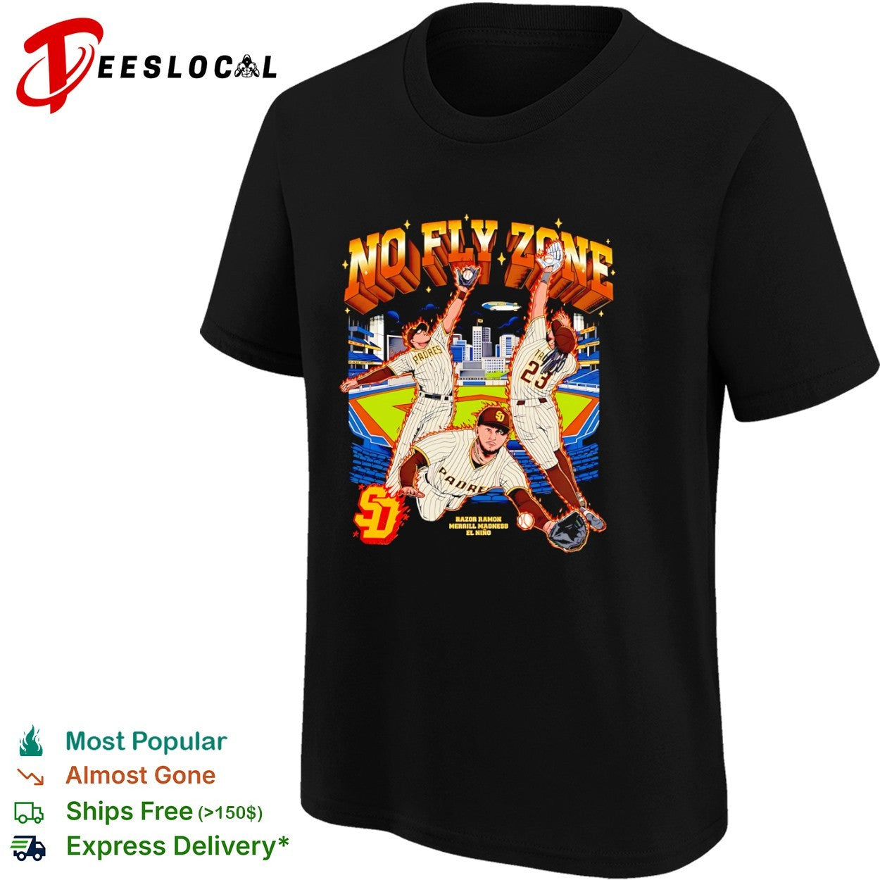 Jackson Merrill Fernando Tatis Jr No Fly Zone San Diego Padres Razor Ramon shirt