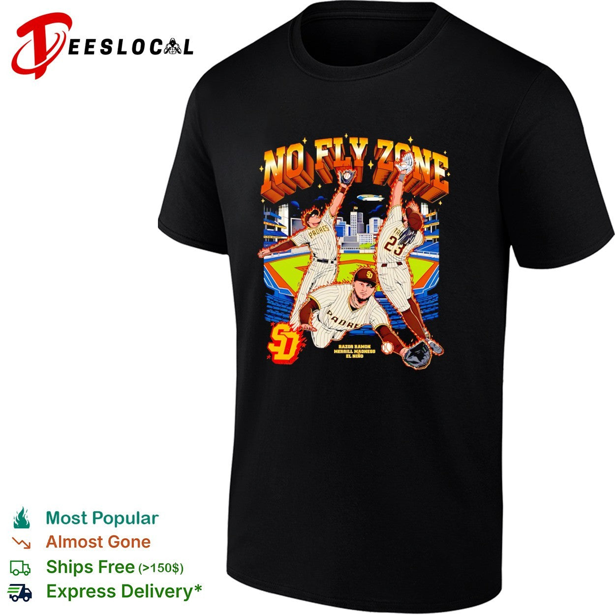 Jackson Merrill Fernando Tatis Jr No Fly Zone San Diego Padres Razor Ramon shirt