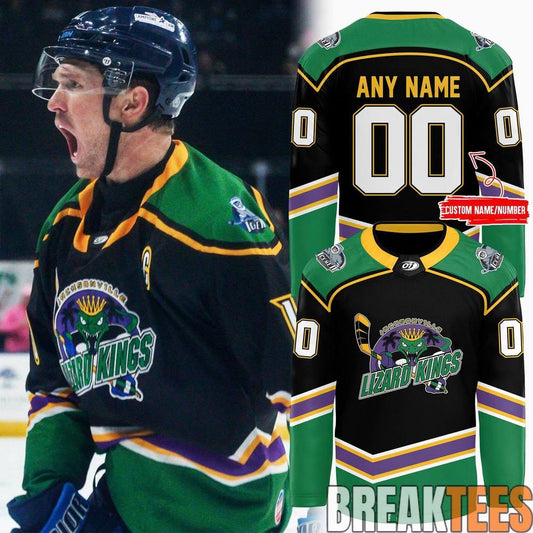 Jacksonville IceMen 2026 Lizard Kings Edition Custom Hockey Jersey