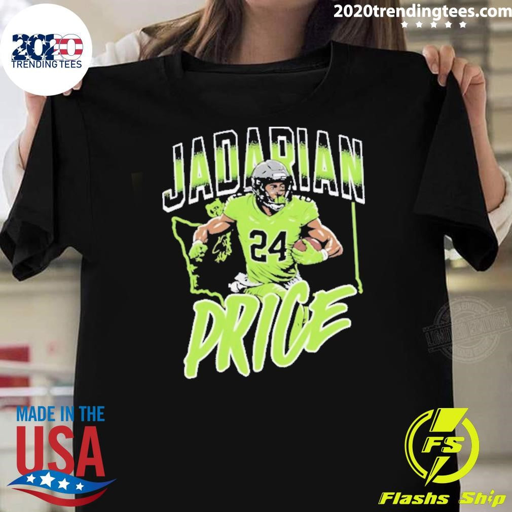 Jadarian Price Nfl Seattle Seahawks Player Pose Map Shirt