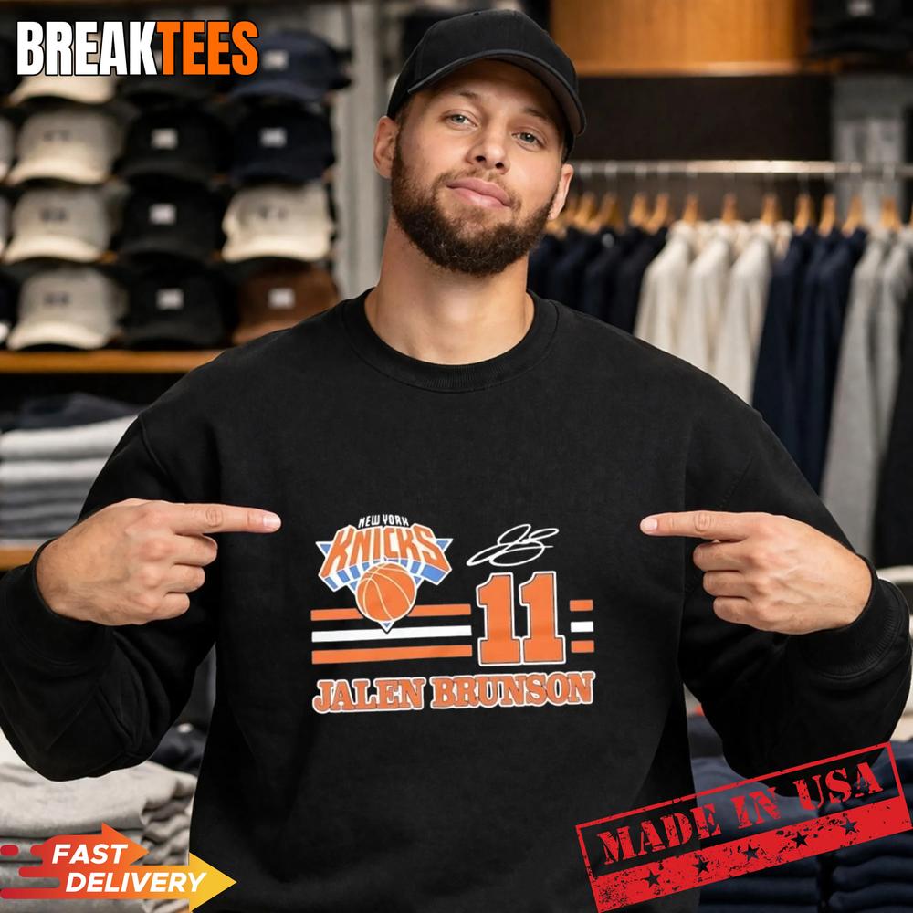 Jalen Brunson 11 New York Knicks 2026 NBA Playoff Signature T-Shirt