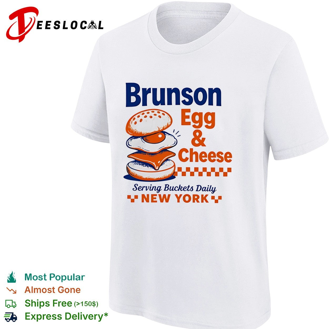Jalen Brunson Egg and Cheese Serving Buckets Daily Vintage Basketball shirt