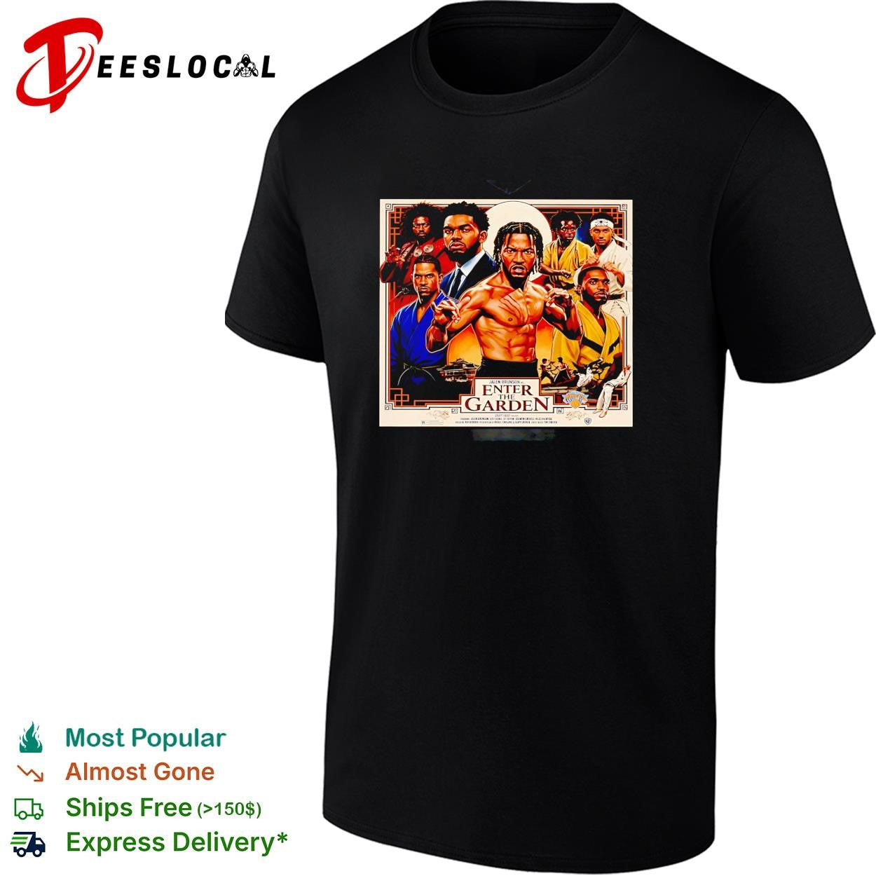 Jalen Brunson Enter the Garden Bruce Lee parody New York Knicks Finals art shirt