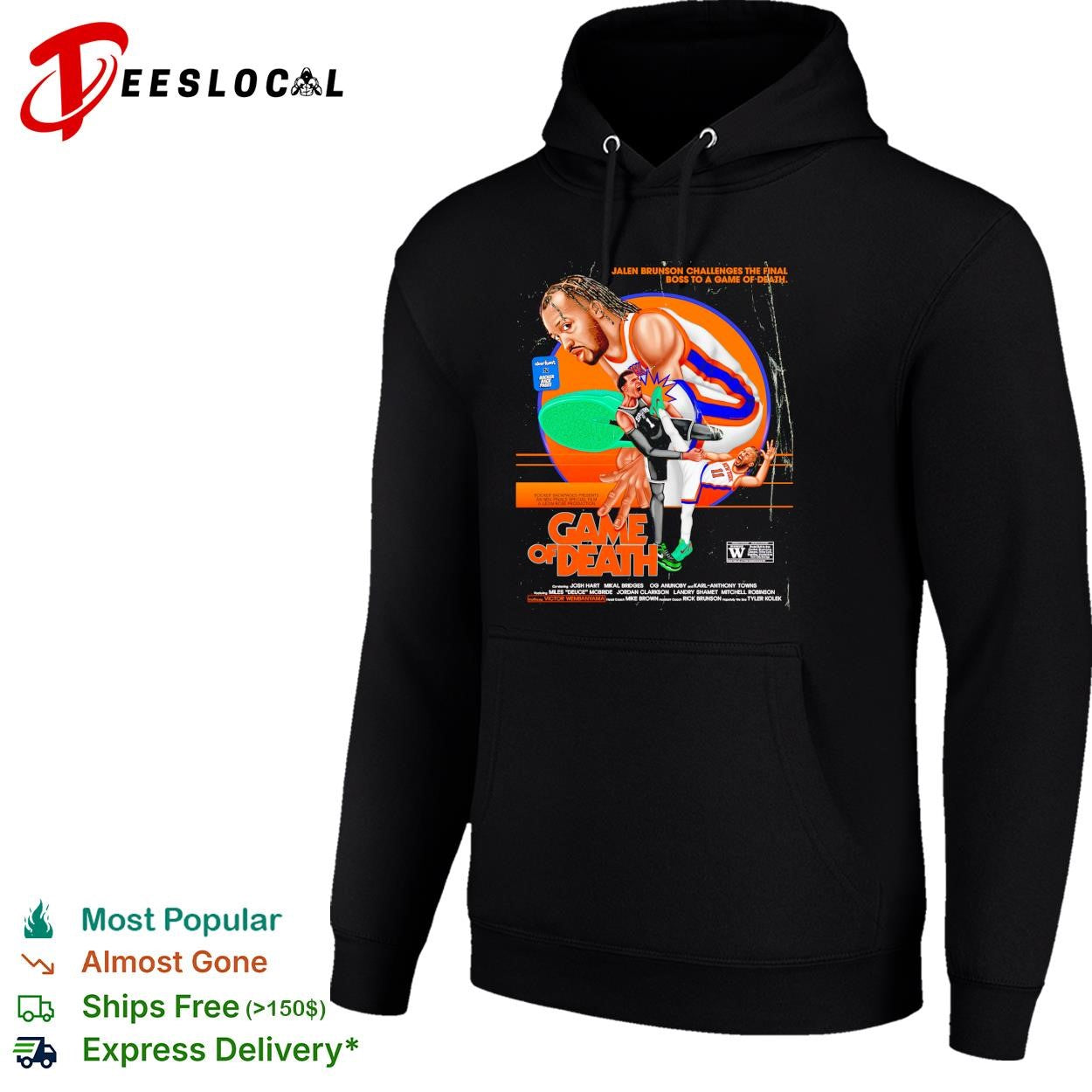 Jalen Brunson Game of Death Bruce Lee parody New York Knicks Finals art shirt