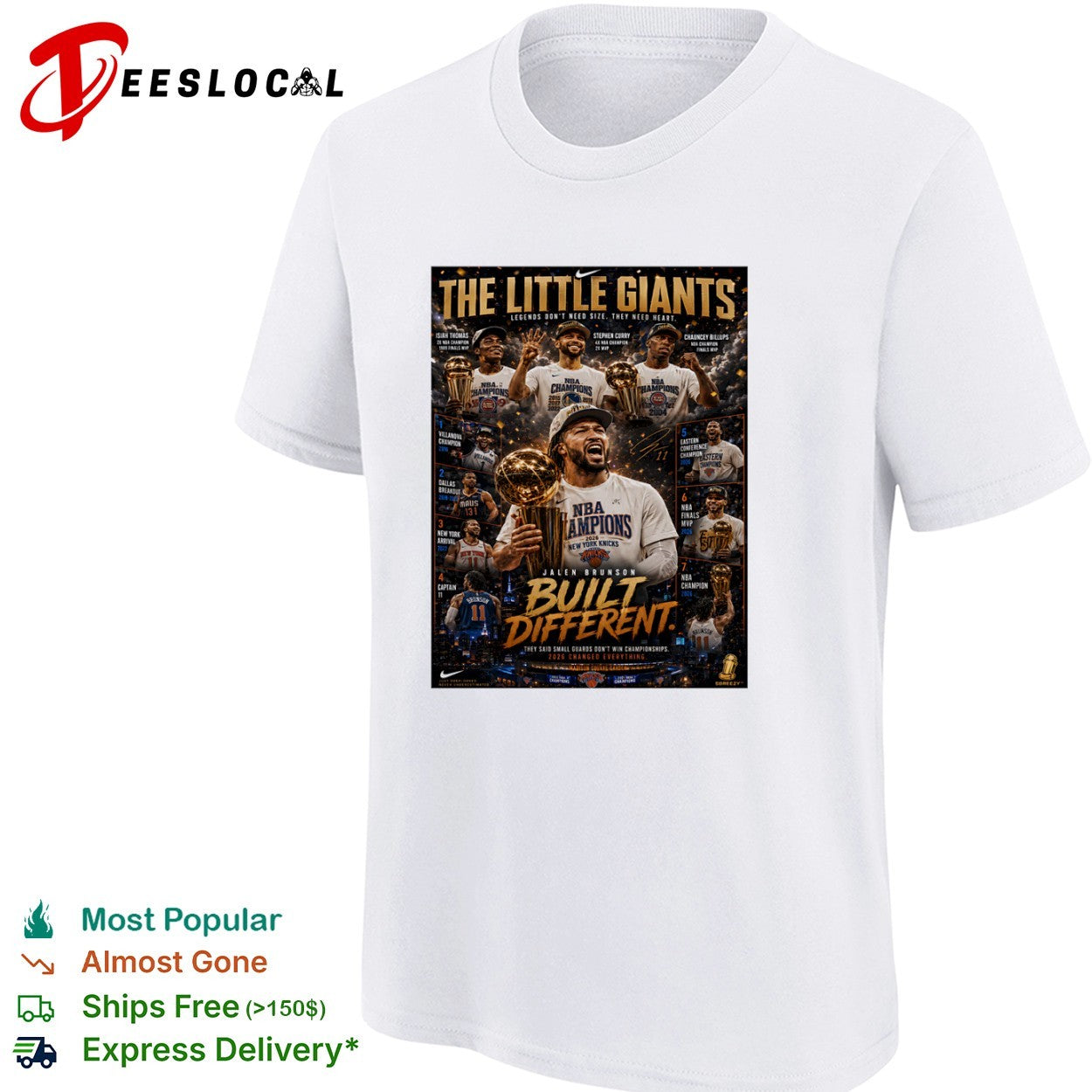 Jalen Brunson Isiah Thomas Stephen Curry Chauncey Billups New York Knicks NBA shirt