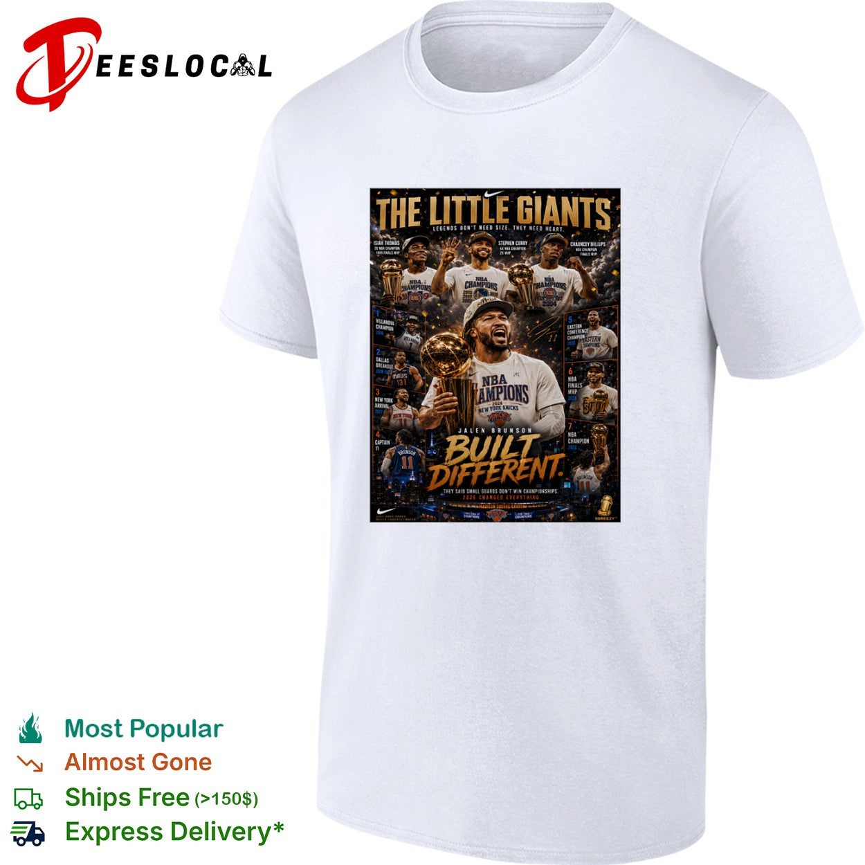 Jalen Brunson Isiah Thomas Stephen Curry Chauncey Billups New York Knicks NBA shirt