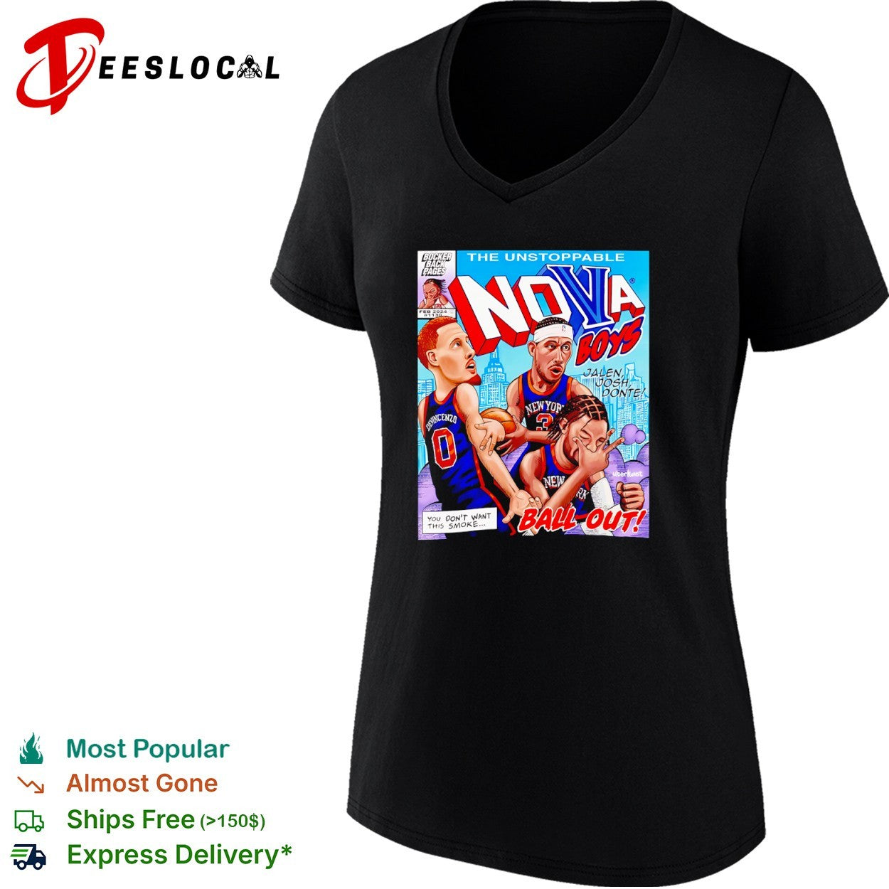 Jalen Brunson Josh Hart Donte DiVincenzo New York Knicks Nova Boys ball out shirt