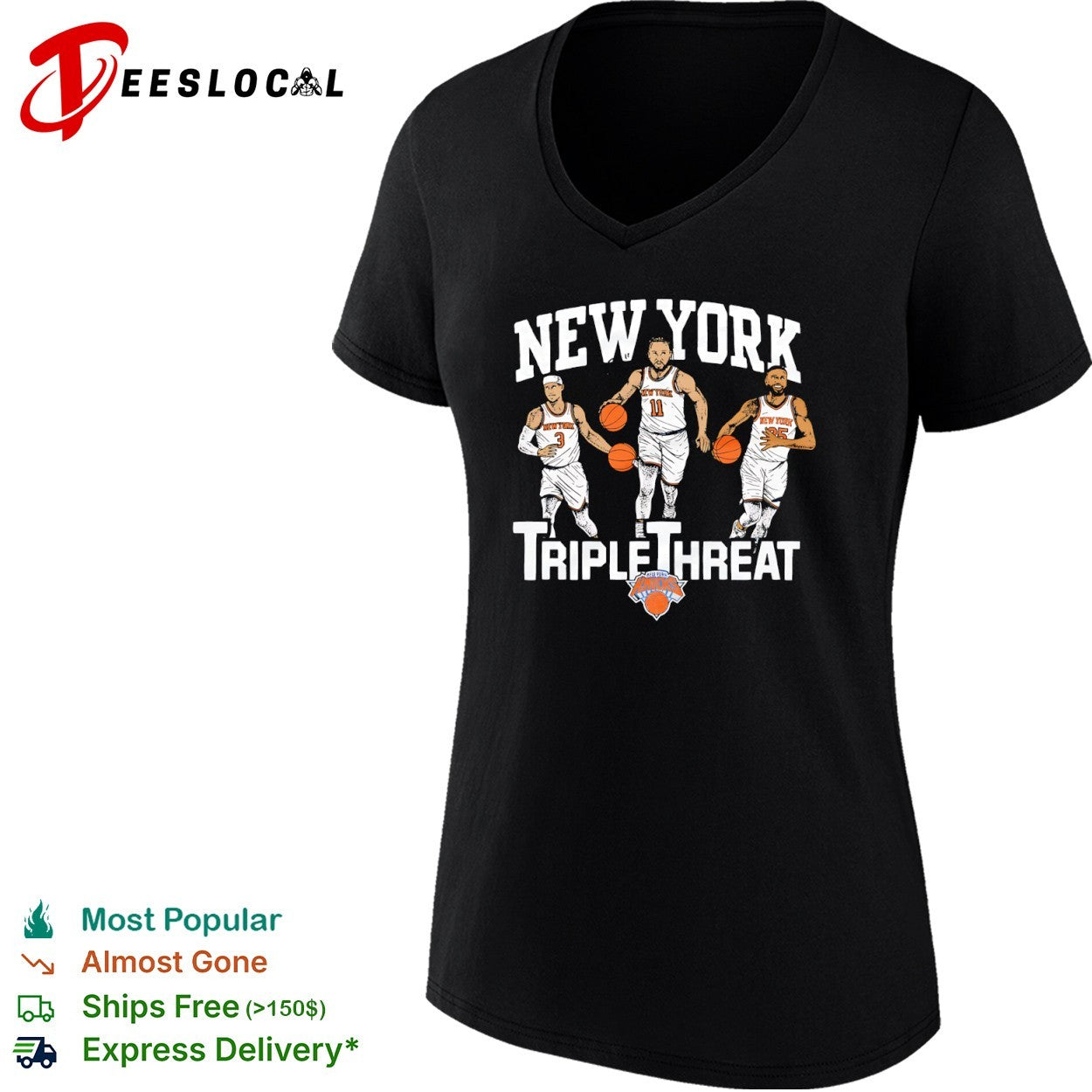 Jalen Brunson Josh Hart Mikal Bridges New York Knicks Triple Threat NBA shirt
