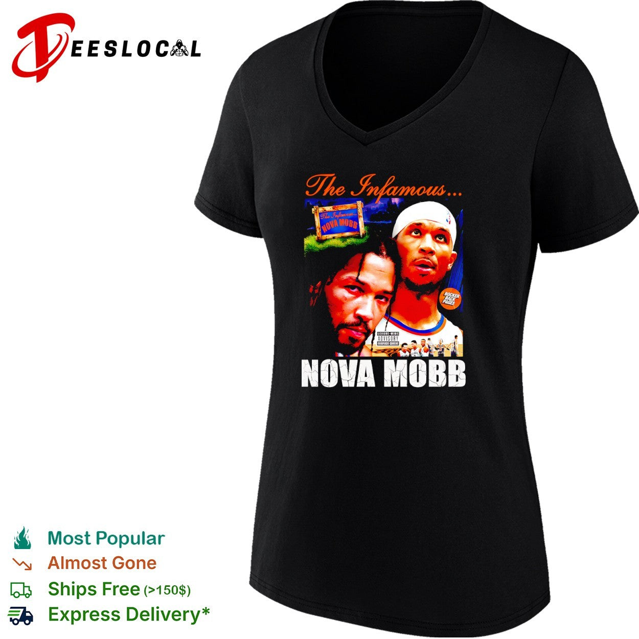 Jalen Brunson Josh Hart New York Knicks NBA The Infamous Nova Mobb Rap parody shirt