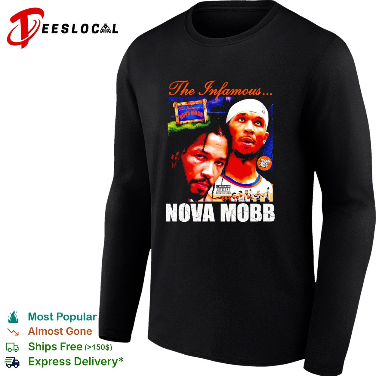 Jalen Brunson Josh Hart New York Knicks NBA The Infamous Nova Mobb Rap parody shirt