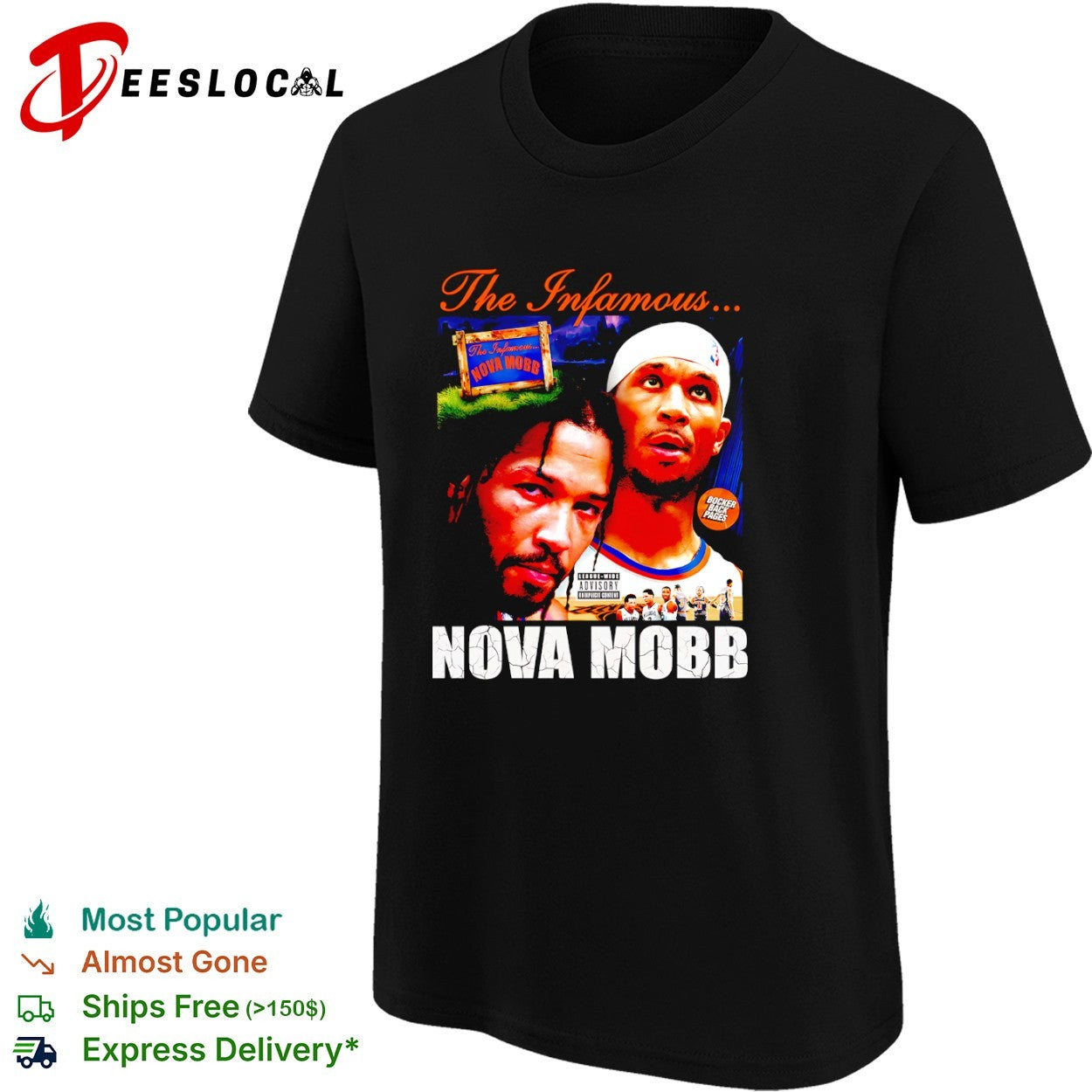 Jalen Brunson Josh Hart New York Knicks NBA The Infamous Nova Mobb Rap parody shirt