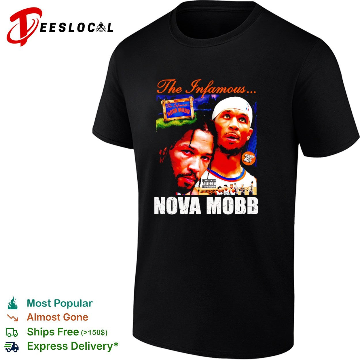 Jalen Brunson Josh Hart New York Knicks NBA The Infamous Nova Mobb Rap parody shirt