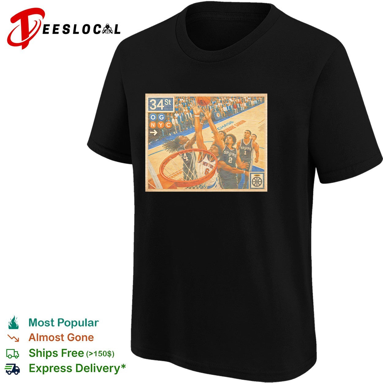 Jalen Brunson Josh Hart San Antonio Spurs New York Knicks 34st OG NYC NBA Mosaic shirt