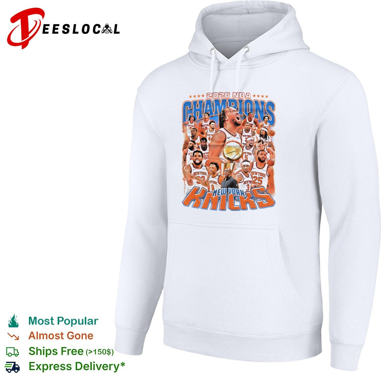 Jalen Brunson Karl Anthony Towns 2026 NBA Champions New York Knicks team shirt