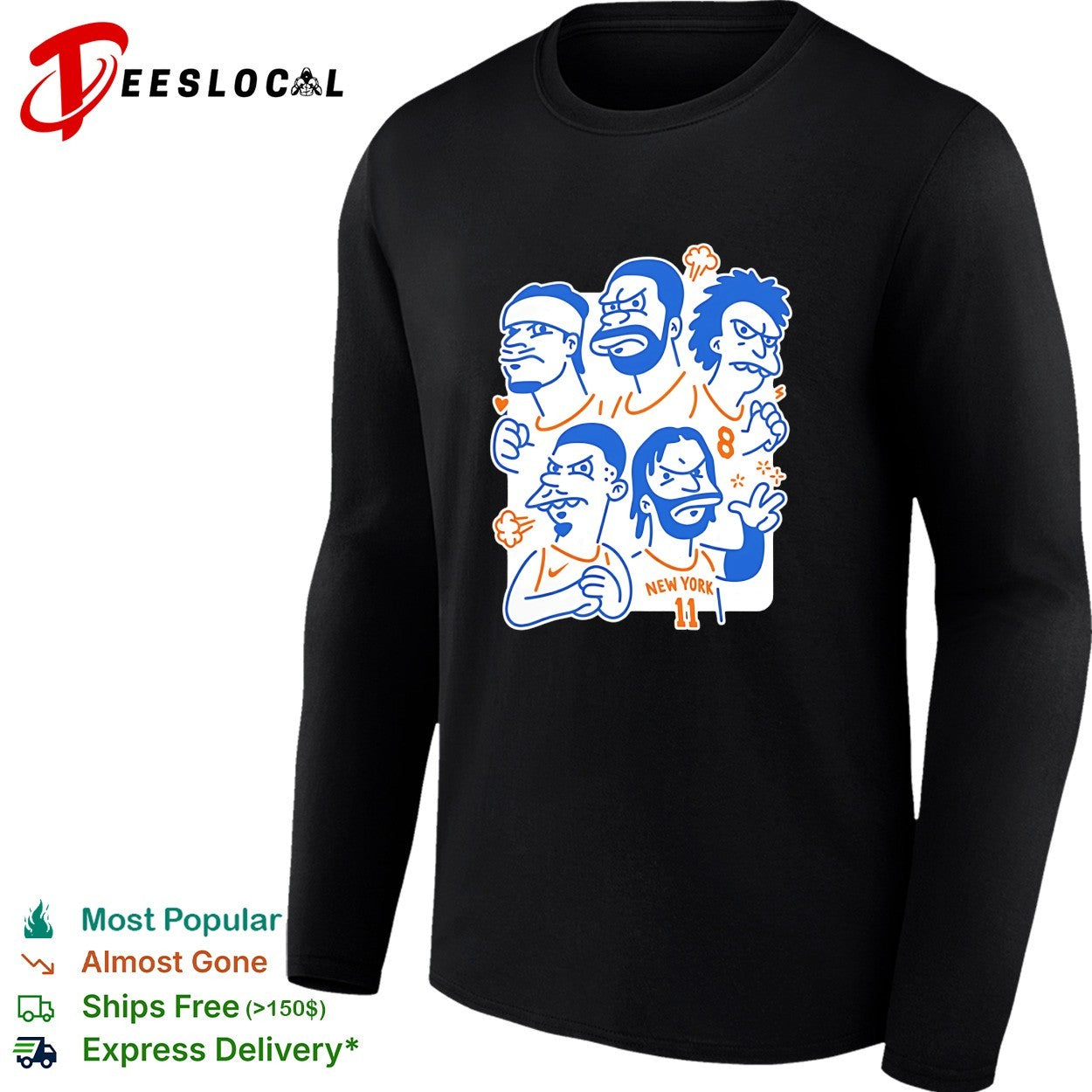 Jalen Brunson Karl Anthony Towns Mikal Bridges New York Knicks Simpsons parody shirt